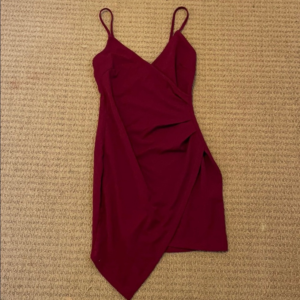 Maroon cocktail dress